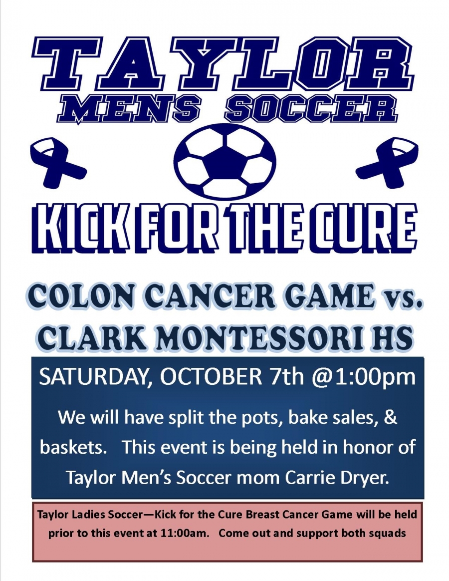 kick for the cure event to support colon cancer